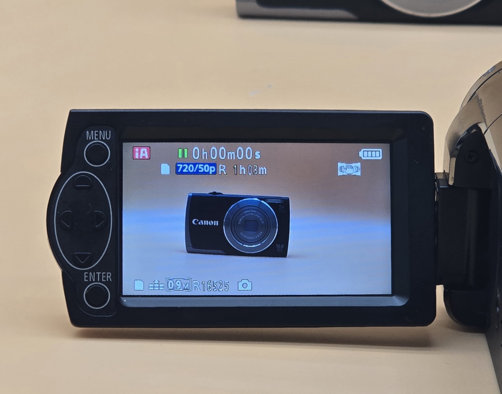 Panasonic HC-V10 HD Digital Camcorder With Charging Cable. Black