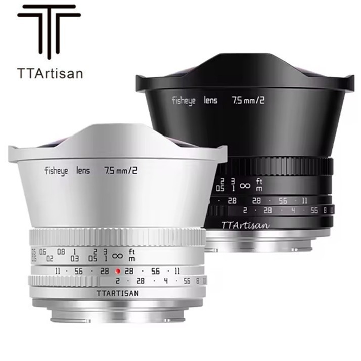 US TTArtisan 7.5mm F2 APS-C Fisheye Lens 180°Ultra Wide Angle Large Aperture M43