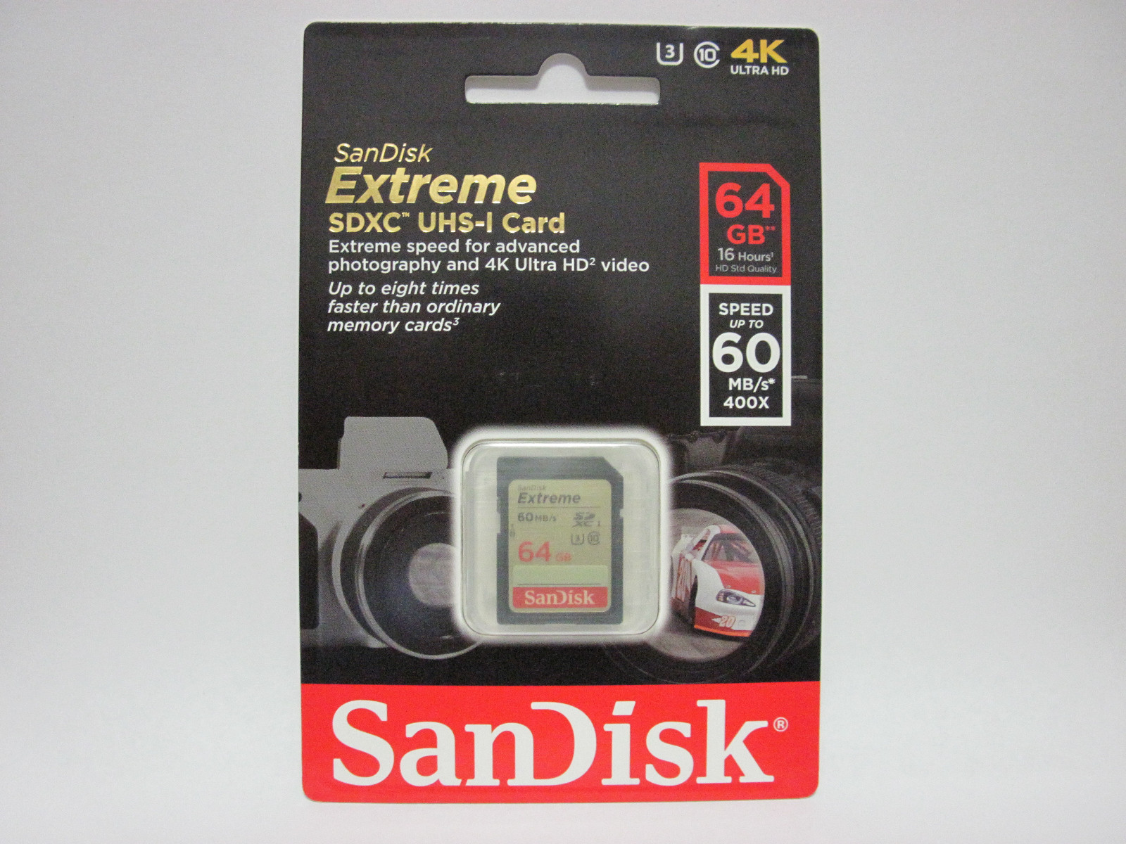 Sandisk 64G extreme 4K V20 Ultra HD SD card for Nikon D7500 D5600 D850 P900 P610