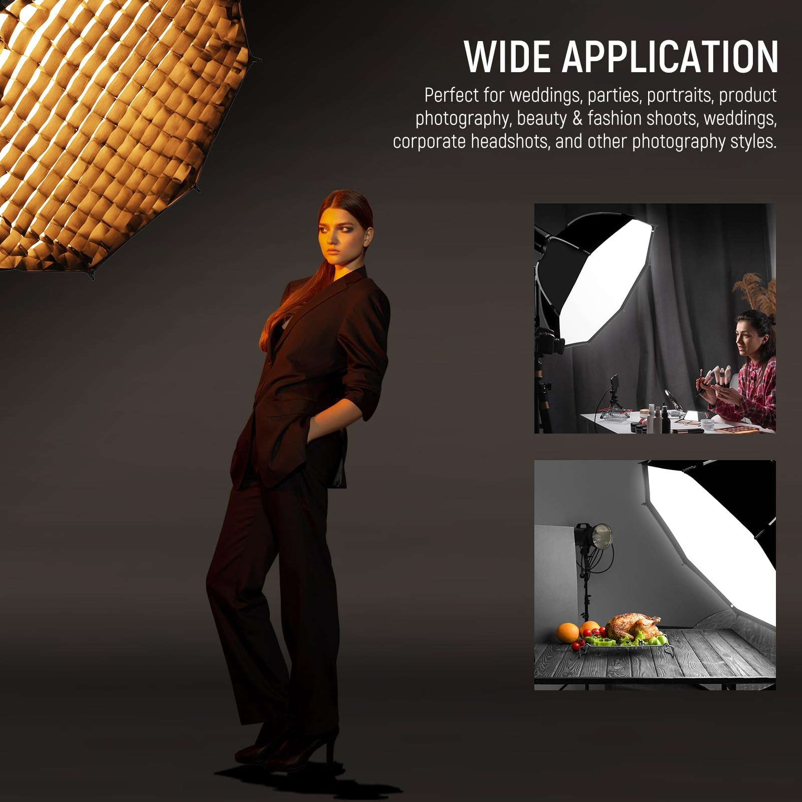 Triopo K3 90cm Octagon Softbox Bowens Mount Grid for Studio flash,outdoor light