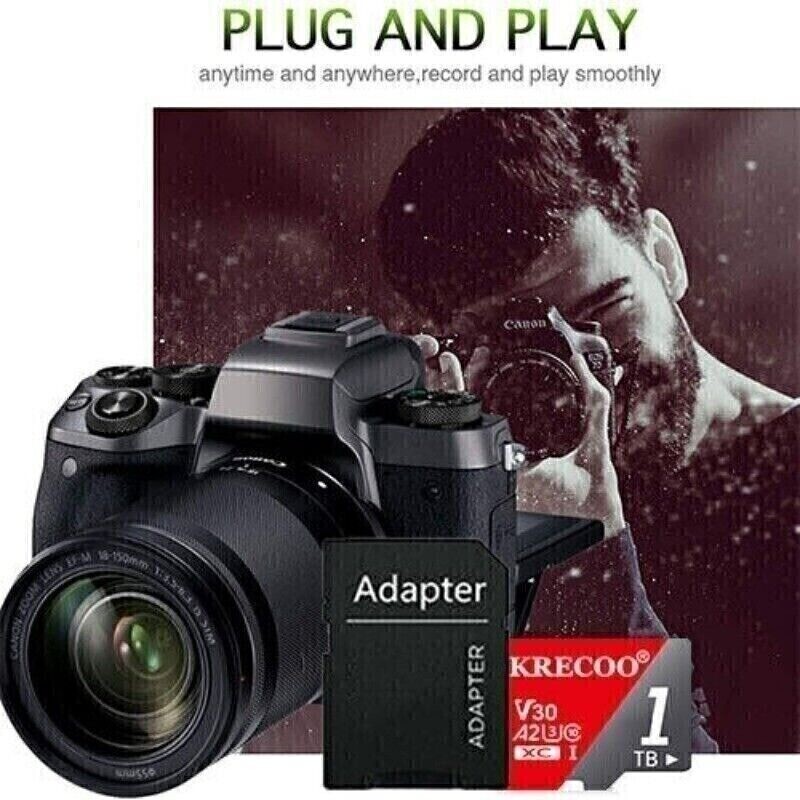 128GB 256GB 1TB Micro SD Card Memory Card TF Card Free Adapter High Speed Lot
