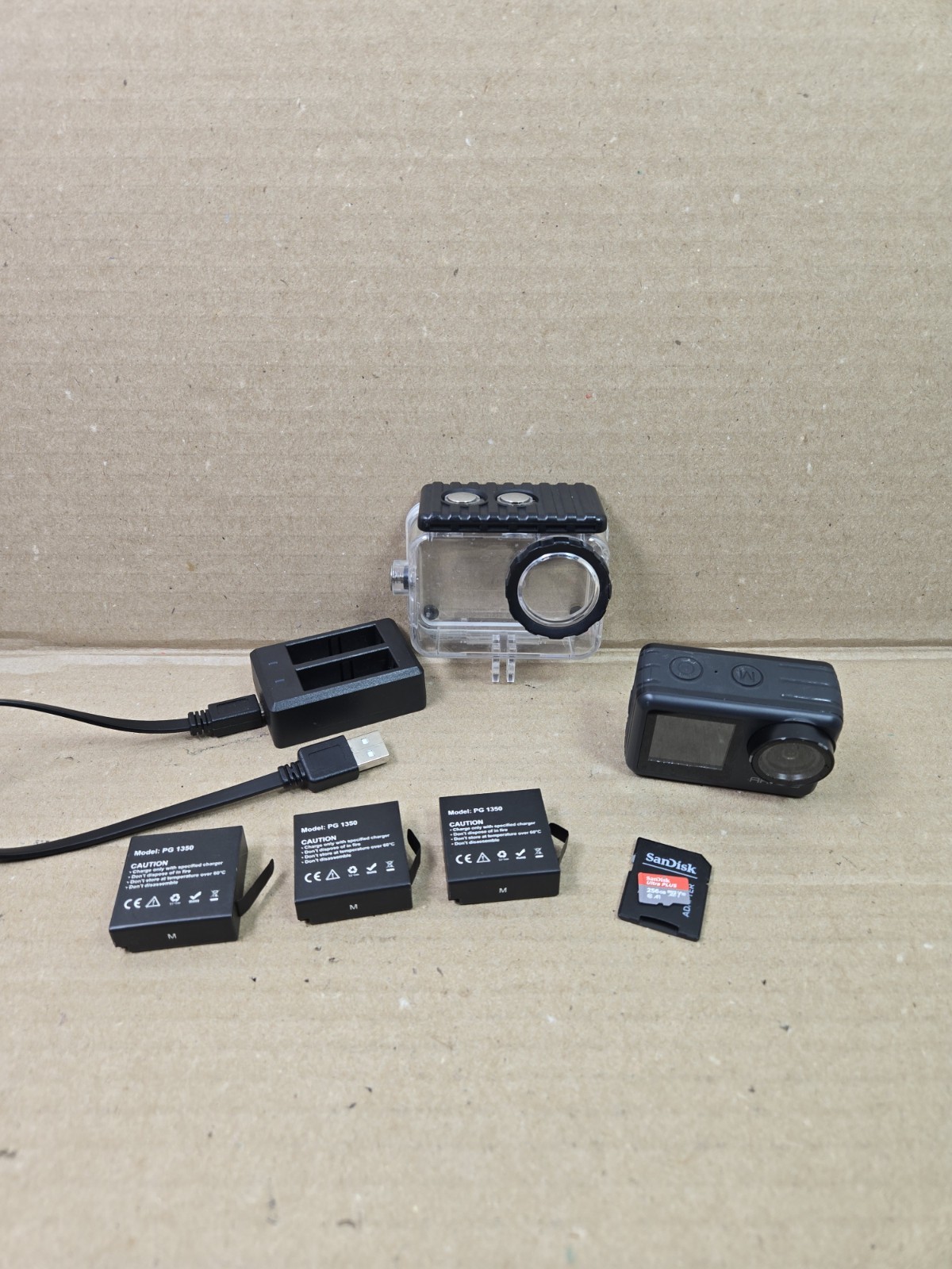 Akaso Brave 7 LE Action Camera 4k Wifi Waterproof w/Batteries & 256gb SD Tested