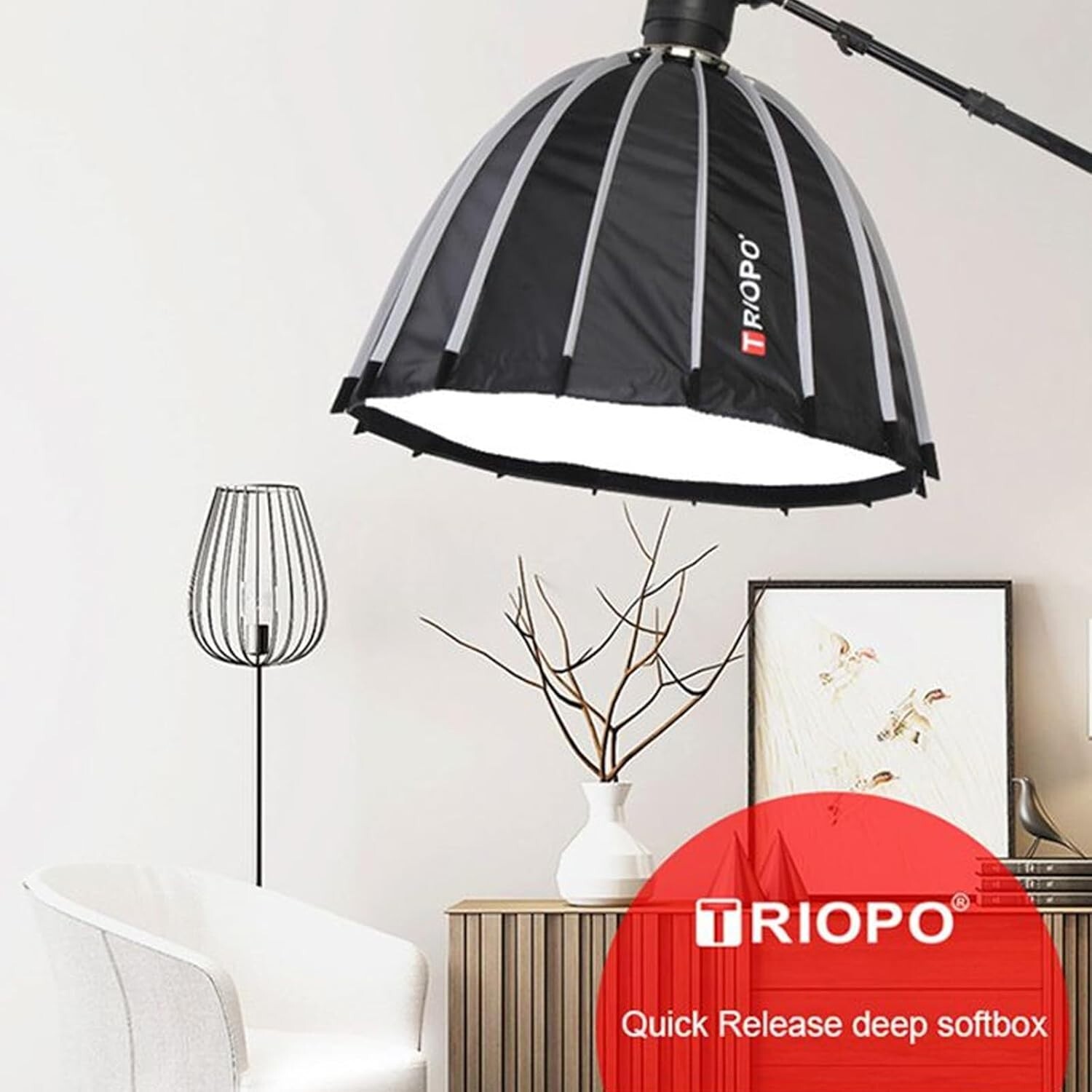 US TRIOPO KP2 90cm/35.4″ 120cm/47.2″ Studio Flash Quick Folding Parabola Softbox