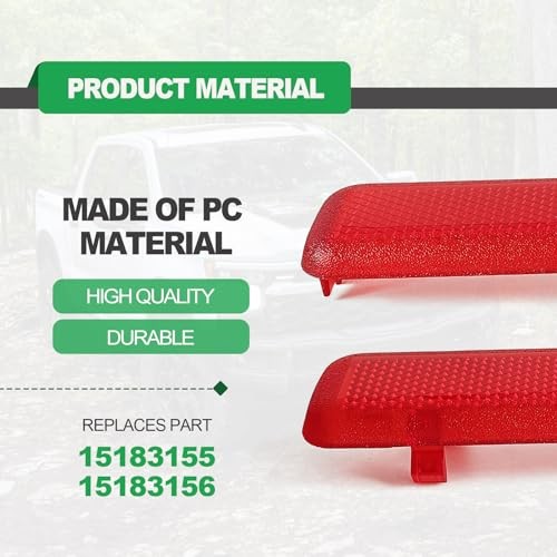 1 Pair Rear Left Driver and Right Passenger Side Door Red Reflector Panel,