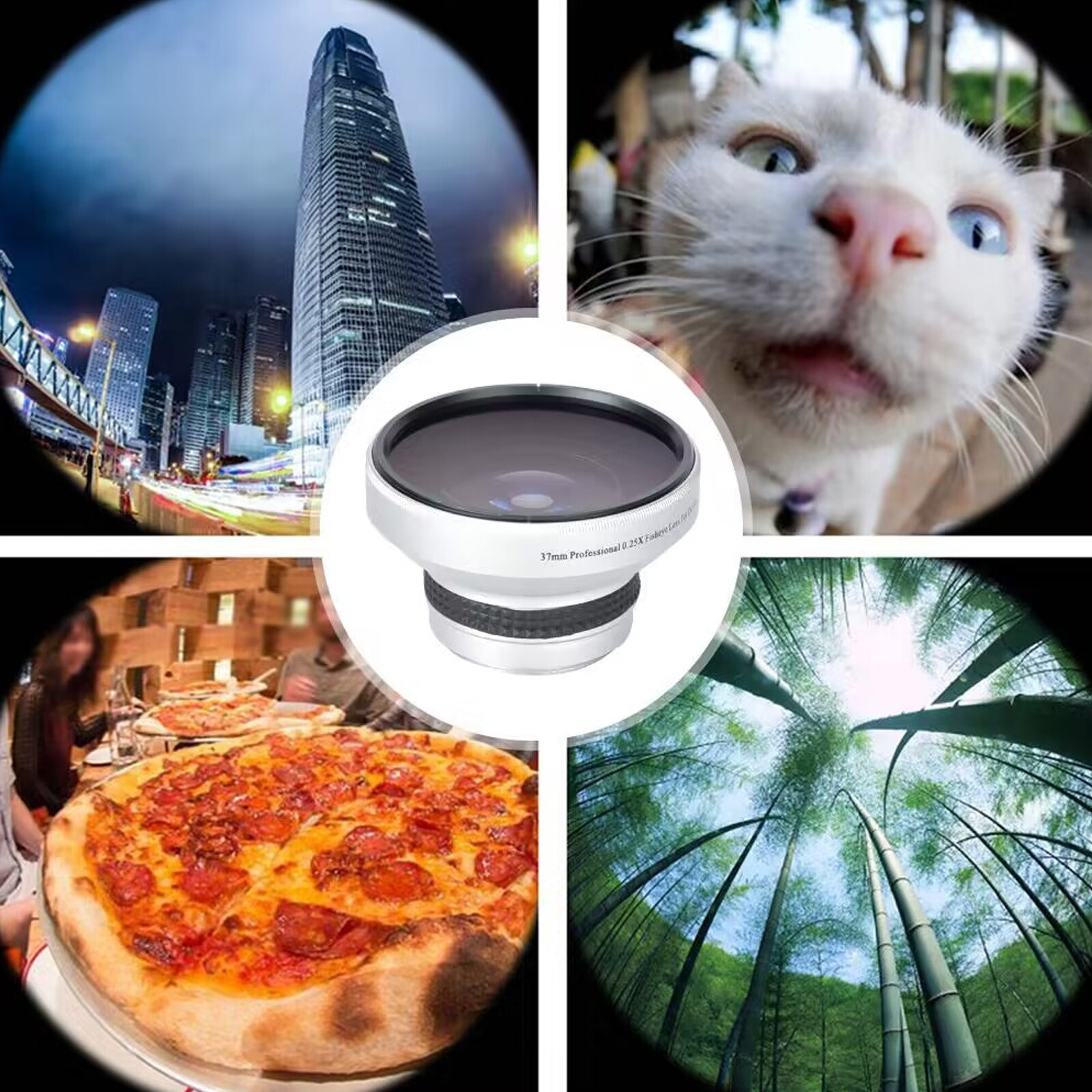 Strong Applicability 37mm 0.25X Super Fisheye Additional Glass Lens Optical lens