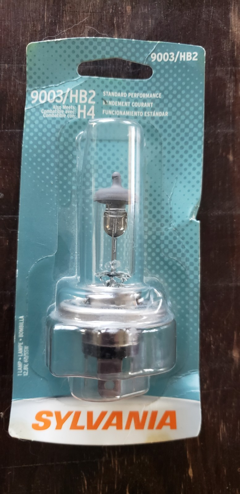 9003 Standard Halogen Bulb, HB2 H4, 12 V, 60/55W, Clear Standard