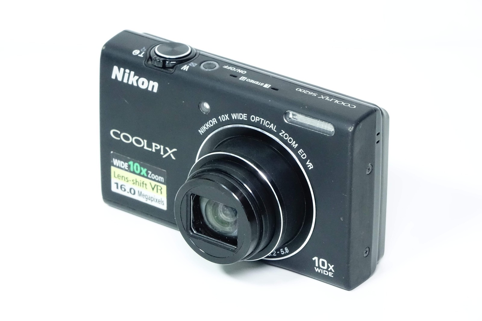 Nikon Coolpix S6200 Black Compact 16MP Zoom 10X – 12 MONTH WARRANTY