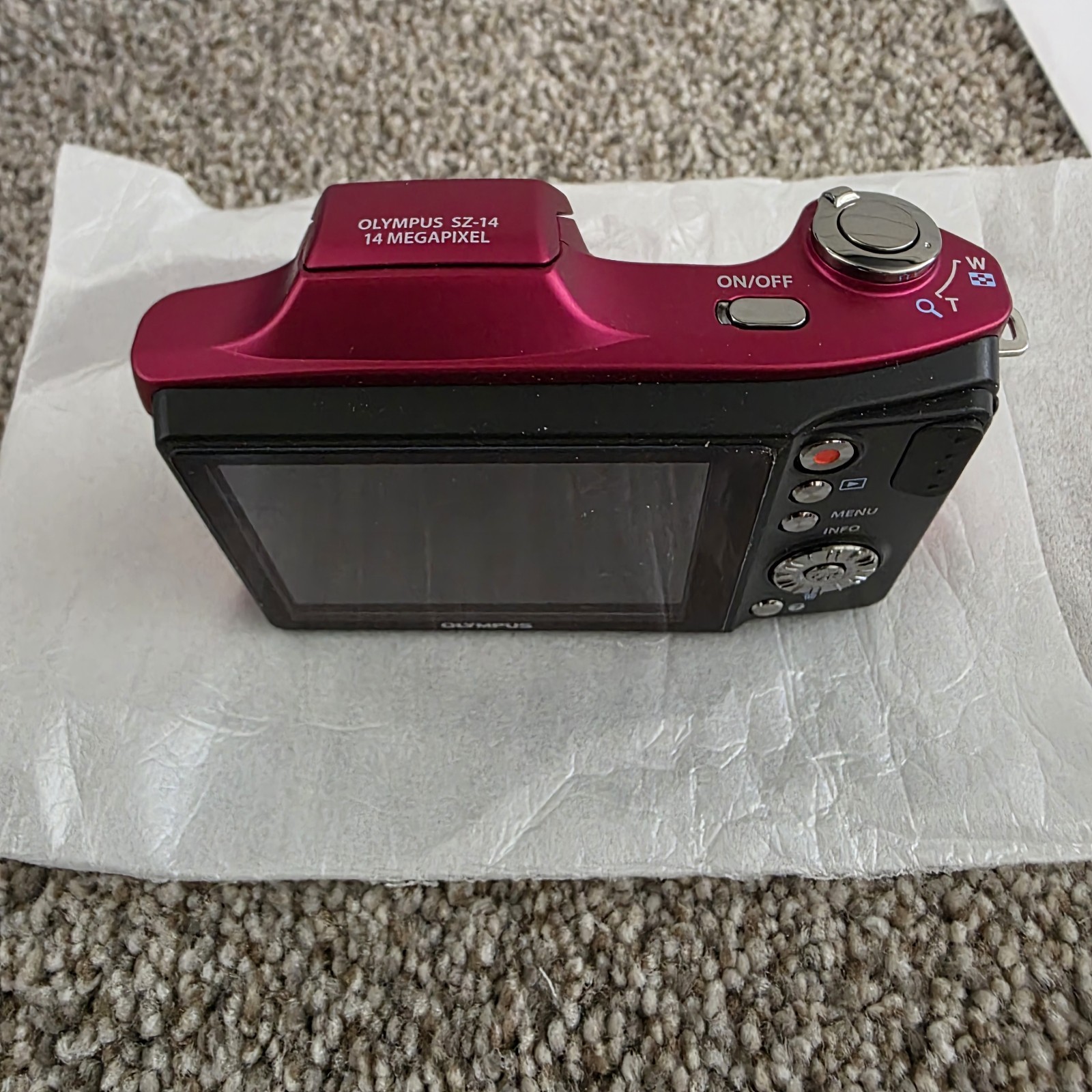 Olympus SZ-14 Digital Camera 14.0MP New Open Box – Red – No Memory Card