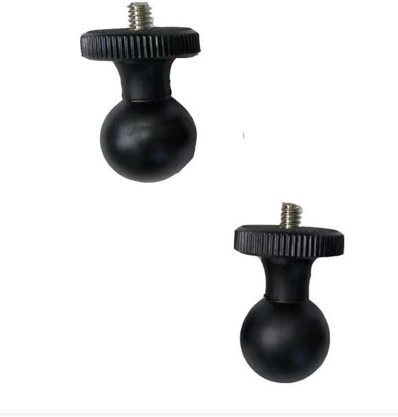 2 Pack 1” Ball Mount Adapter with 1/4″-20 Threaded Screw 25Mm Ball Head to 1/4