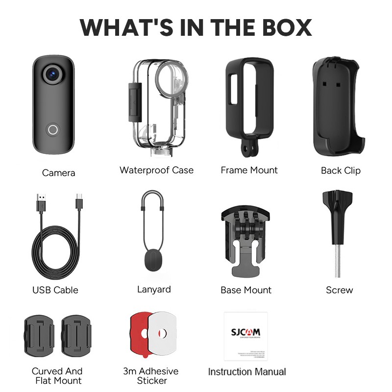 SJCAM Mini Wifi Action Camera Pocket Sized 4K Wearable Body Camera Sports Video