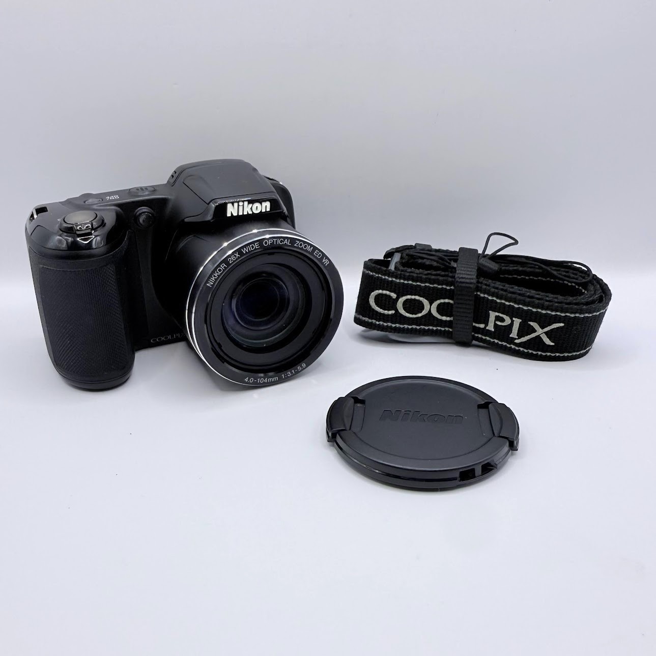 Great Nikon Coolpix L330 20.2MP Digital Camera 26X Zoom With Strap Tested Works