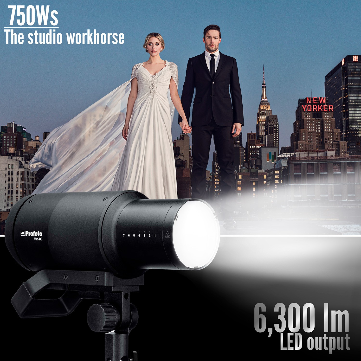 Profoto Pro-D3 Industrial-Grade Monolight Three Flash Modes 750W PRO