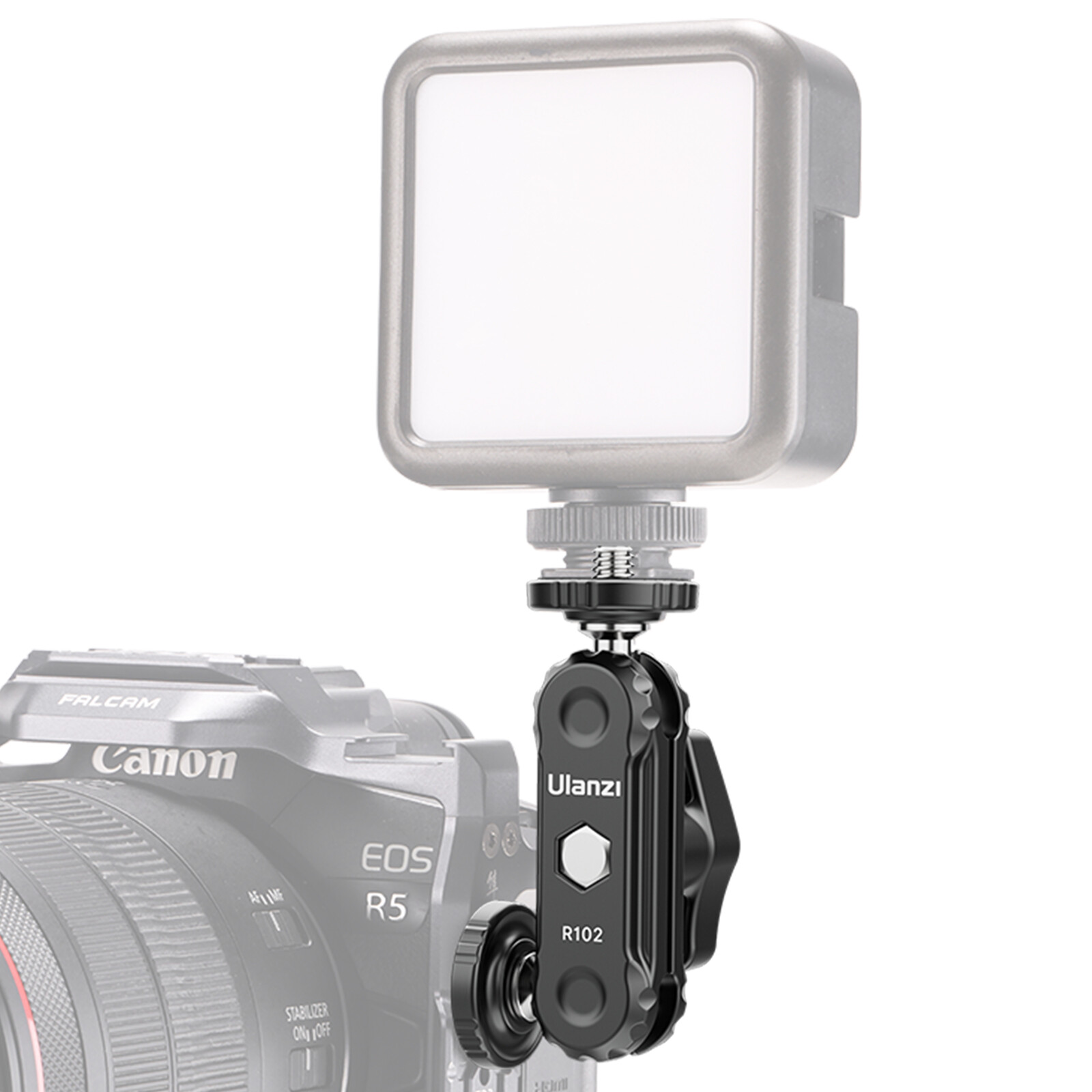 Ulanzi R102 Double 360° Ball Heads Magic Arm Holder Mount for Camera Monitor