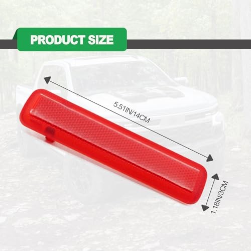 1 Pair Rear Left Driver and Right Passenger Side Door Red Reflector Panel,