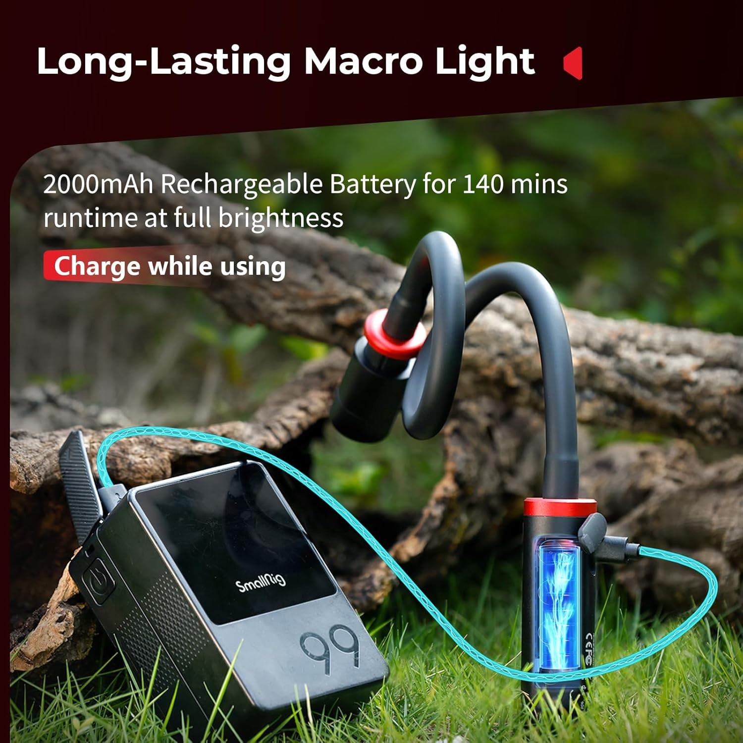 SmallRig RM 03 Macro Photography RGB LED Light With Diffuser Barndoor Spotlight
