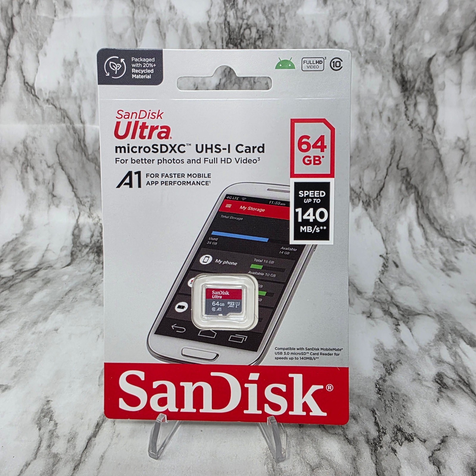 SanDisk Ultra microSDXC UHS-I 64 GB 140MB/s Memory Card