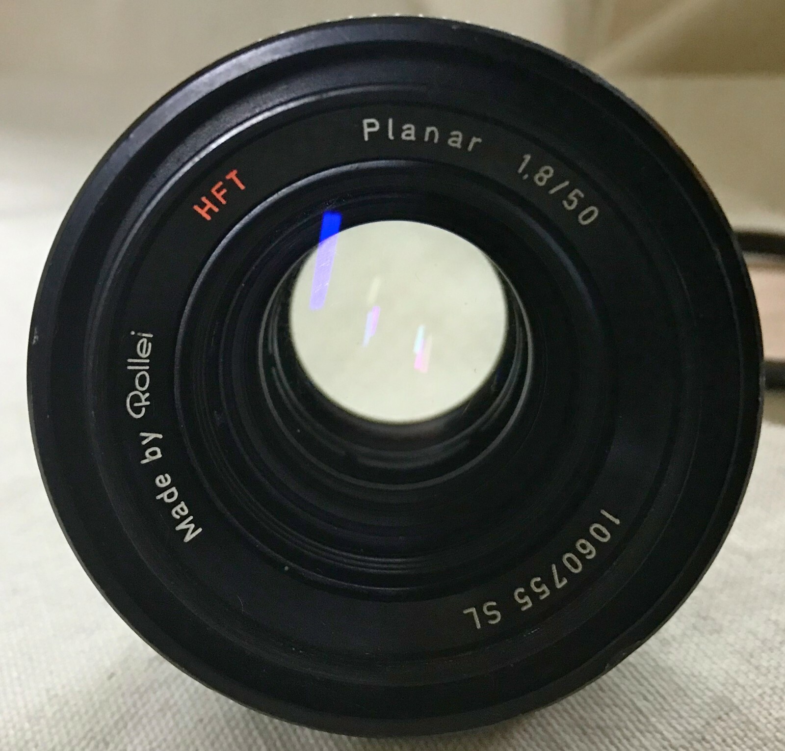 Rollei HFT Planar 50mm f:1.8, MINT Glass, 1A Filter, Cap, Free Shipping in USA