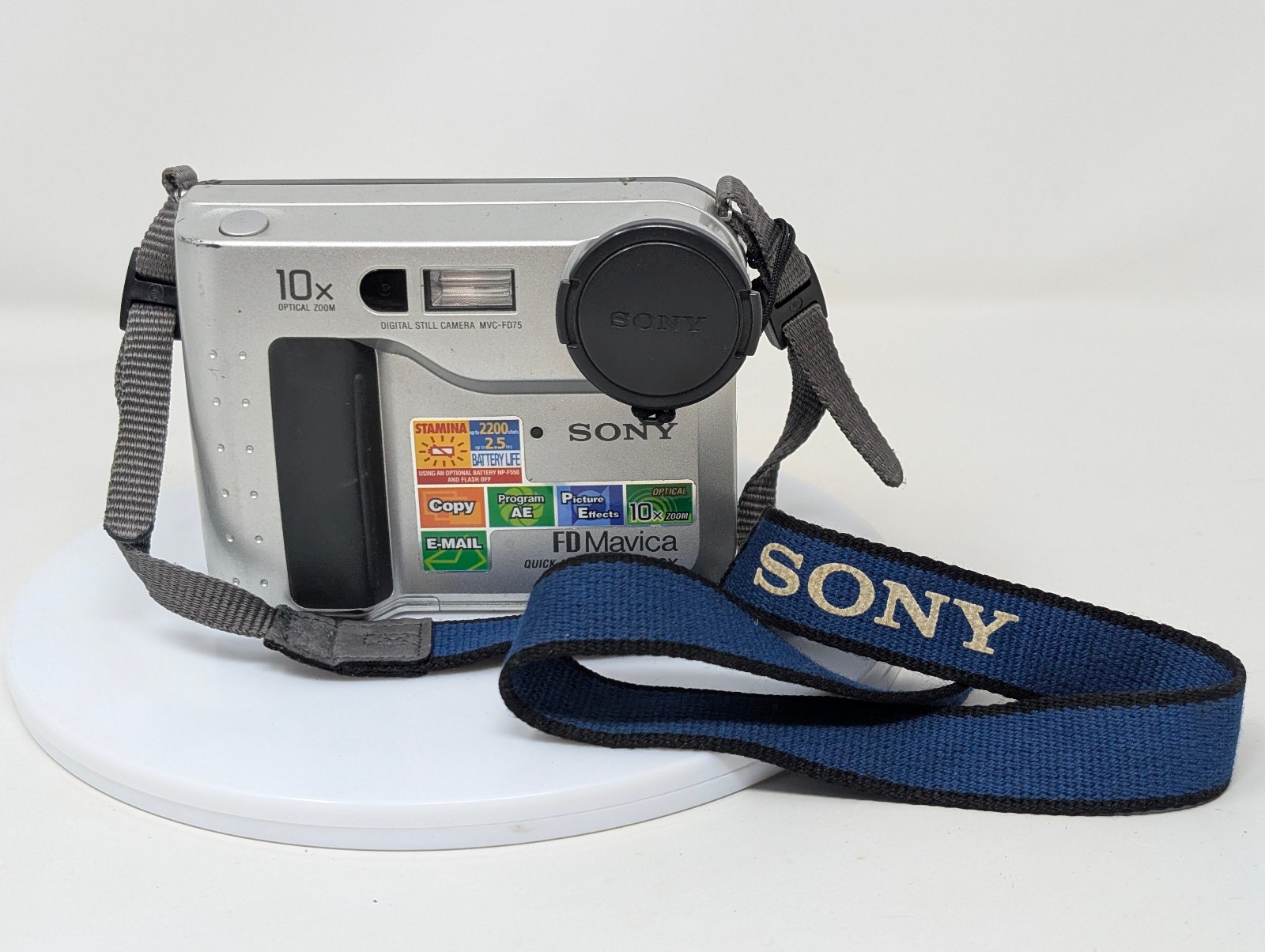 Sony Mavica MVC-FD75 Digital Camera – Black & Metallic Silver- TESTED Working