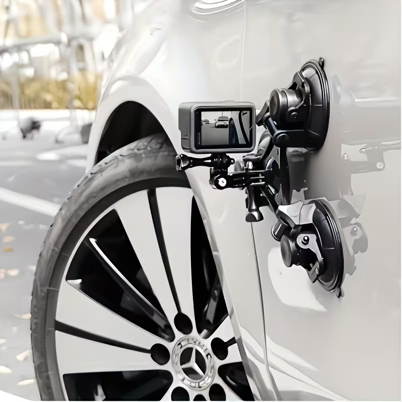 Triple Suction Cup Car Mount Tripod Window Glass Camera Mount Holder Ball Head