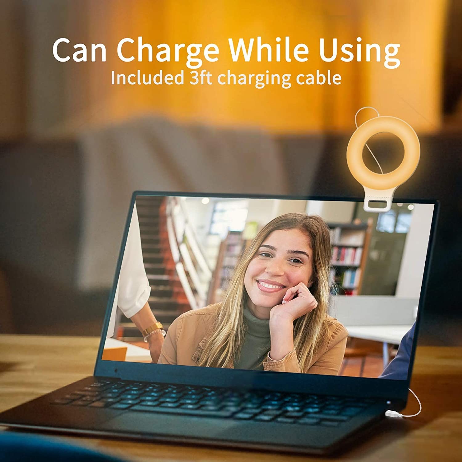 Clip on Ring Light, Rechargeable 60 LED Selfie Ring Light for Phone, Laptop, …