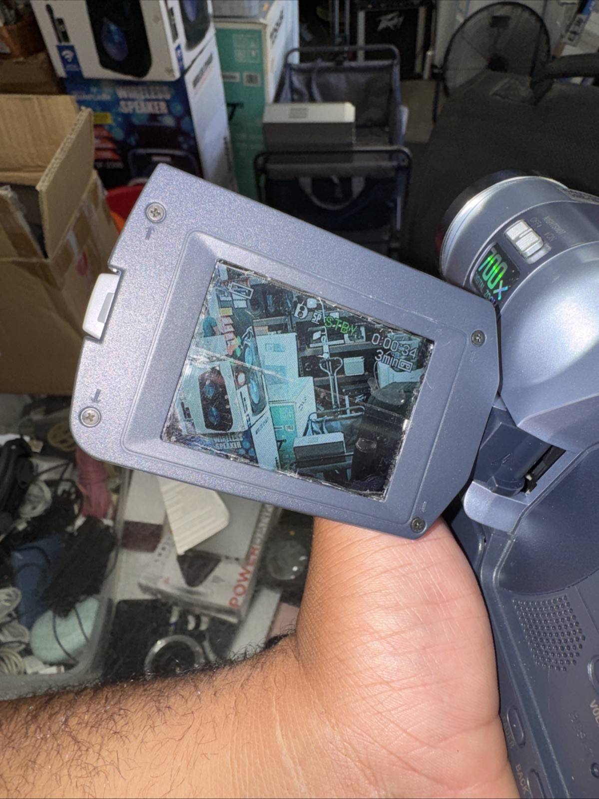VTG Sony Handy Cam Digital Video Camera Recorder DCR-TRV250 W Accessories Works