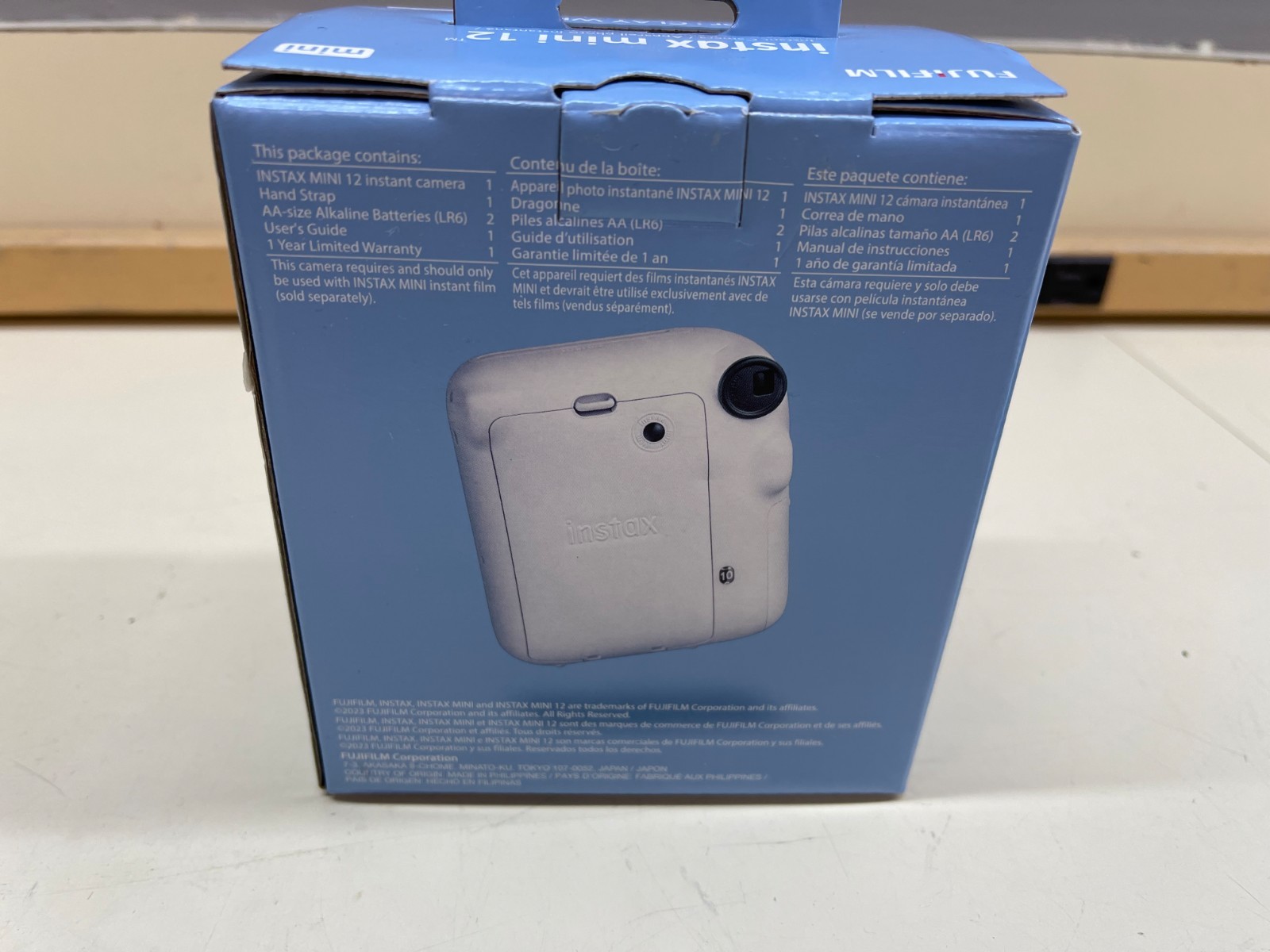 Fujifilm Instax Mini 12 Instant Camera – Clay White w/ Instant Film New