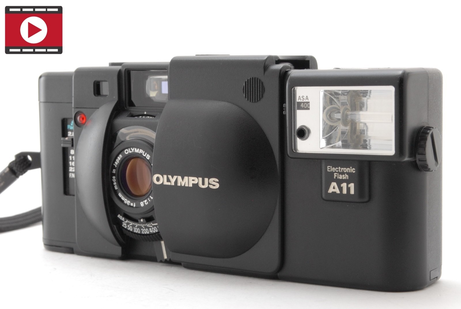 ▶️New seal [NEAR MINT+] Olympus XA 35mm Rangefinder Film Camera A11 Flash JAPAN