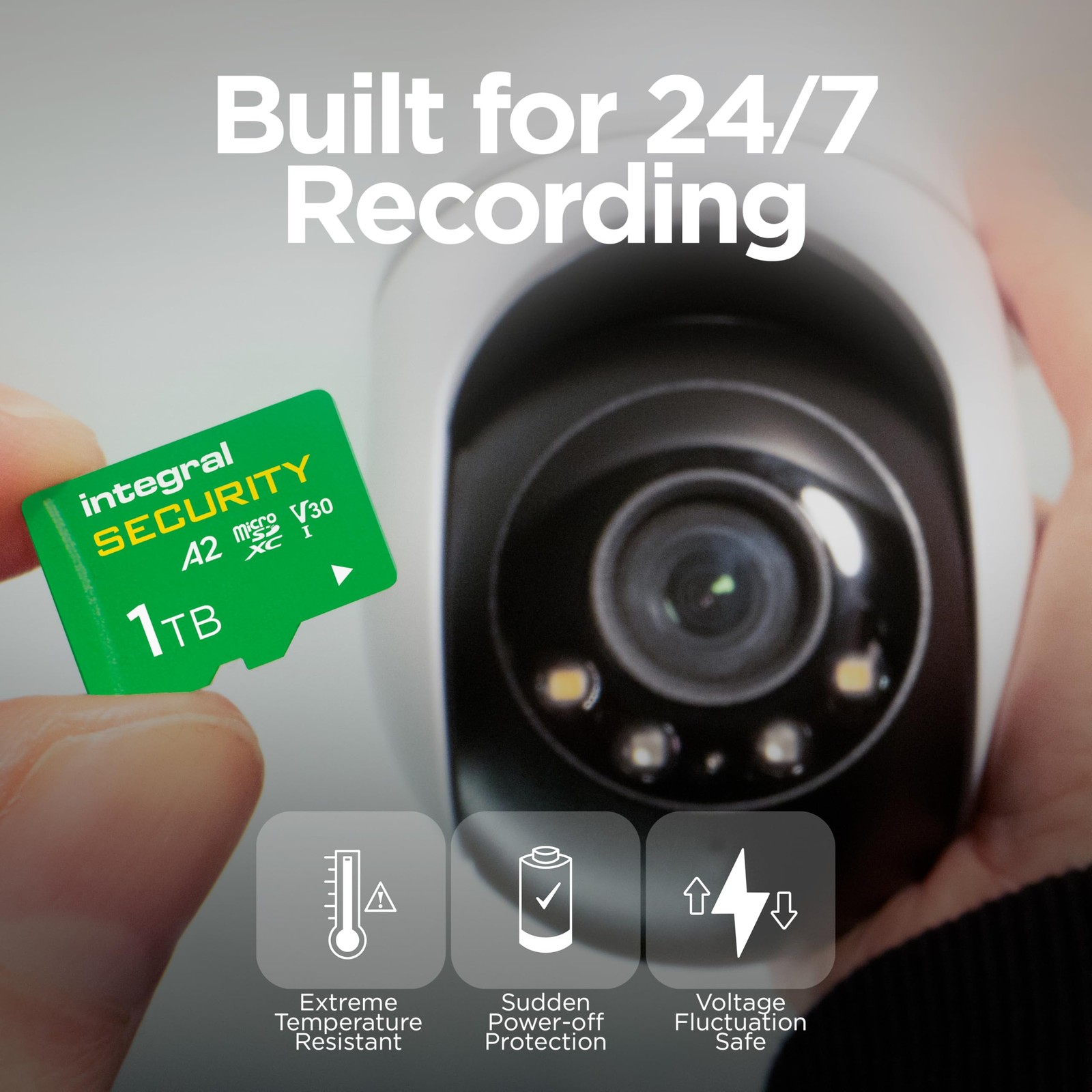 Integral 512GB High Endurance microSD Card, UHS-I V30 U3 A2, ONE SIZE, GREEN