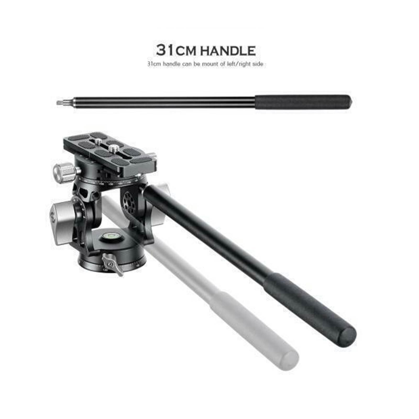 LEOFOTO VH-30R Two-Way Panoramic Tele Lens Head w Handle Arca/RRS Compatible