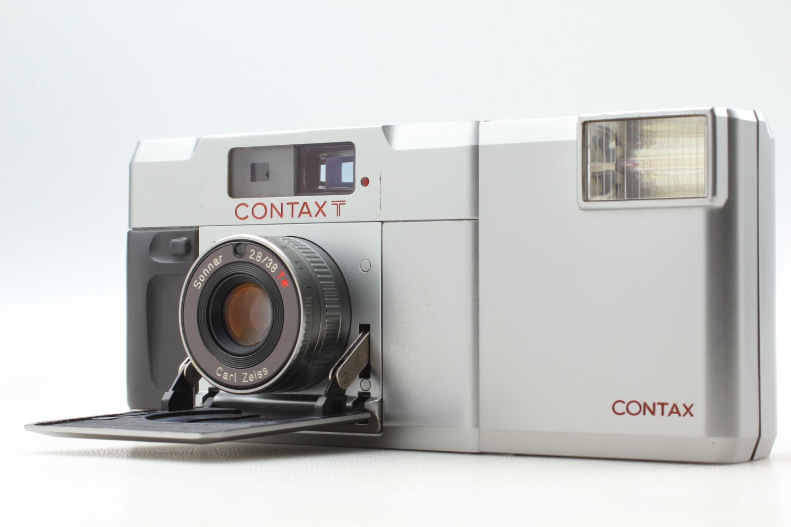 ⏯️ ALL Works [MINT w/ T14 Flash] Contax T Rangefinder Silver Film Camera JAPAN
