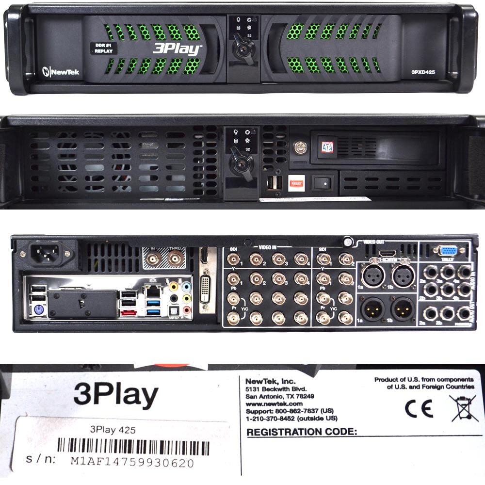 NewTek 3PXD425 3Play Replay Control Center ASRock H77 Pro4-M i7-3770 8GB No HDD