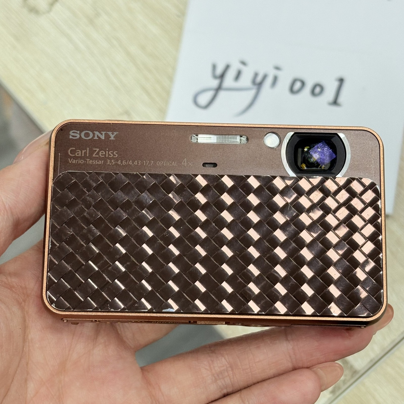 90%NEW SONY Cyber Shot DSC-T99D Brown Digital Camera 14.1 MP 4x Zoom