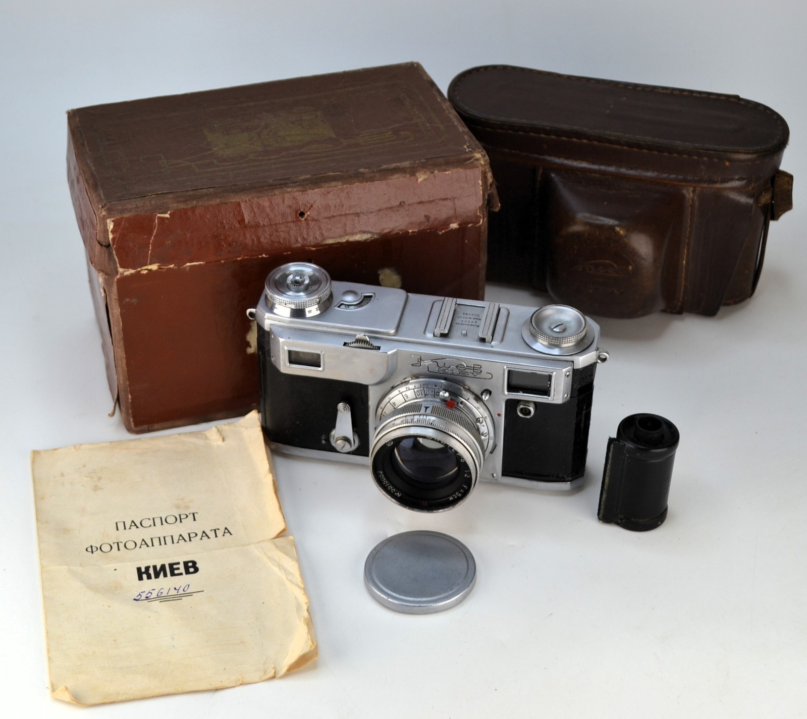 FULLY SERVICED! 1955 SOVIET USSR “KIEV-2A” RF CAMERA + JUPITER-8 lens, BOXED SET