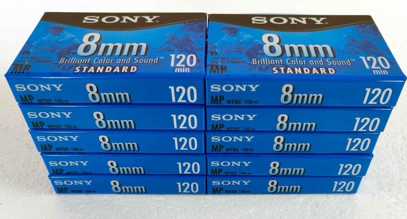 10 SONY 8mm Standard MP 120 Min Video 8 Tape P6-120MPL – Made in Japan