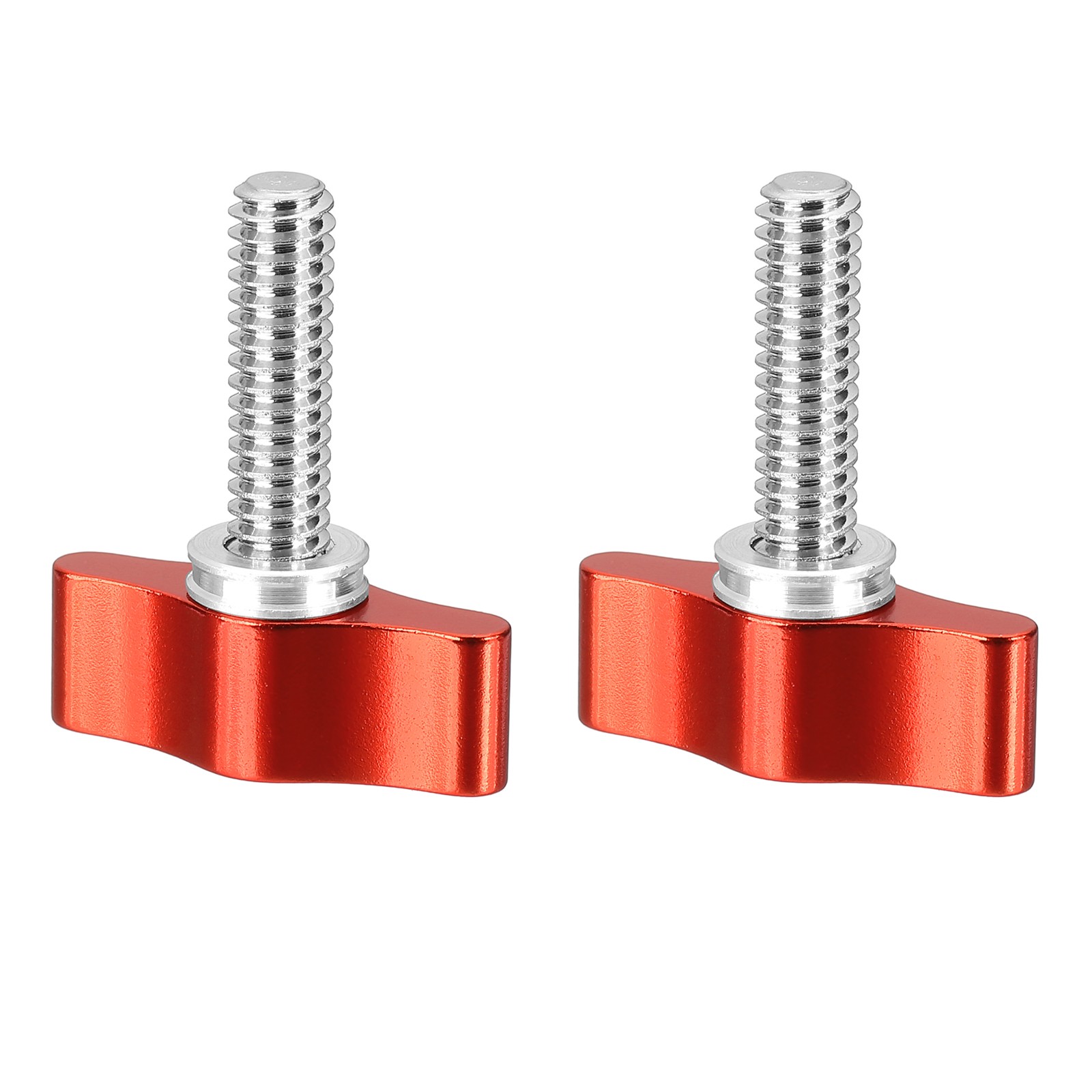 Clamping Screw Knob 1/4″ x 1.38″, 2Pcs Stainless Steel Camera Thumb Screws, Red