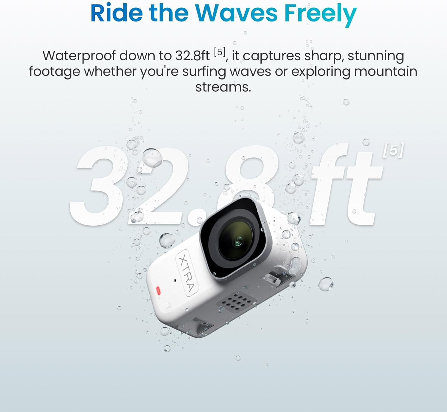 Xtra Atto Wearable 4K Action Camera (128GB), 54 G, Light and Compact, 1/1.3″ Sen