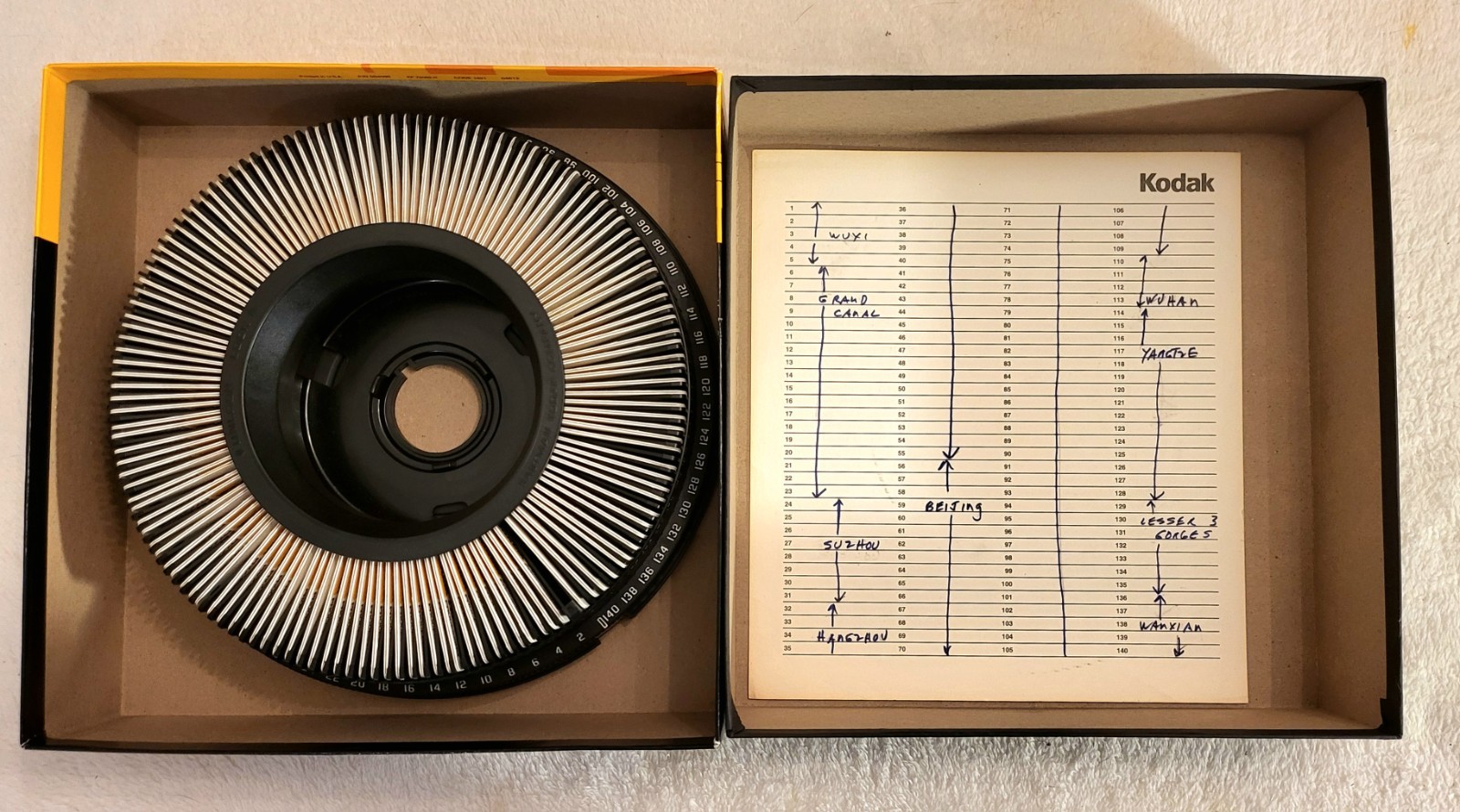 840 Vintage Kodak Slides 90’s China Italy Russia Family Plus Carousel Trays w/Bx