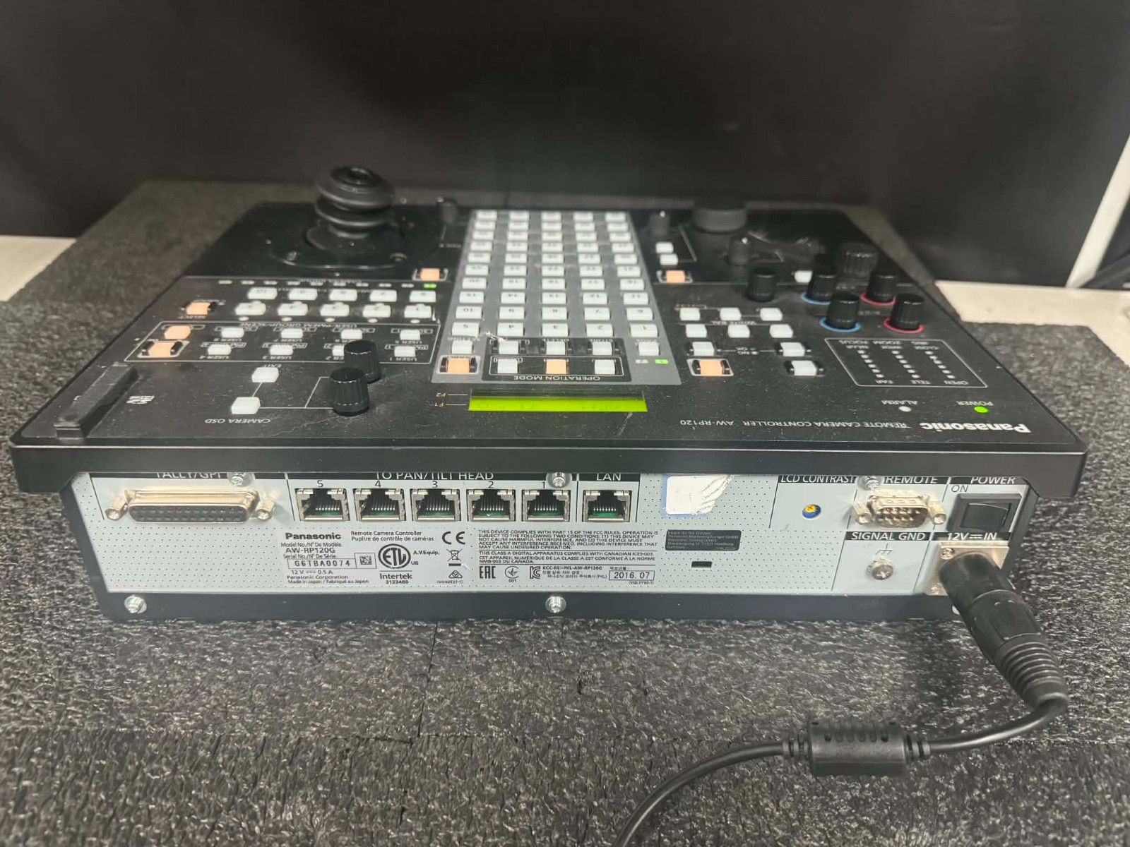 PANASONIC REMOTE PTZ IP NETWORK VIDEO CAMERA CONTROLLER AW-RP120 AW-RP120G
