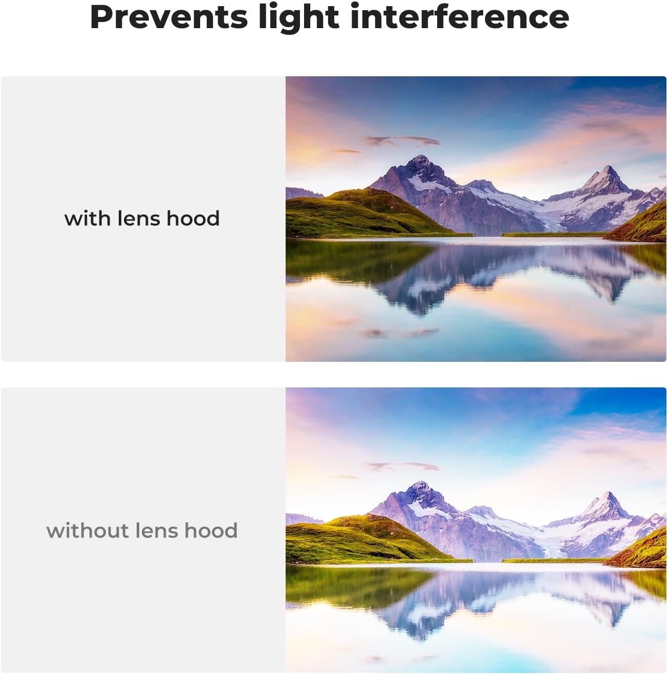 Tulip Camera Threaded Lens Hood – Prevents Lens Flare for Canon Nikon Sony Sigma