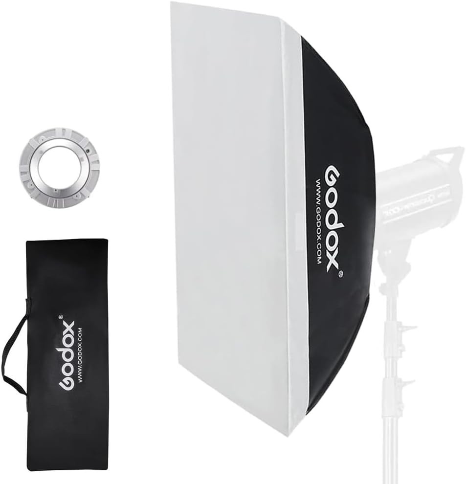 2X GODOX SK300II-V 300Ws Studio Strobe Flash+60*90cm Softbox+2m Light Stand kit
