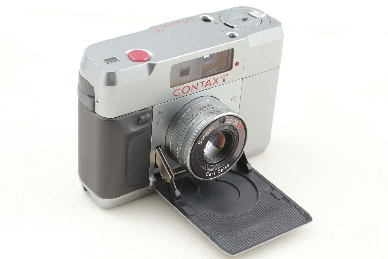 ⏯️ ALL Works [MINT w/ T14 Flash] Contax T Rangefinder Silver Film Camera JAPAN