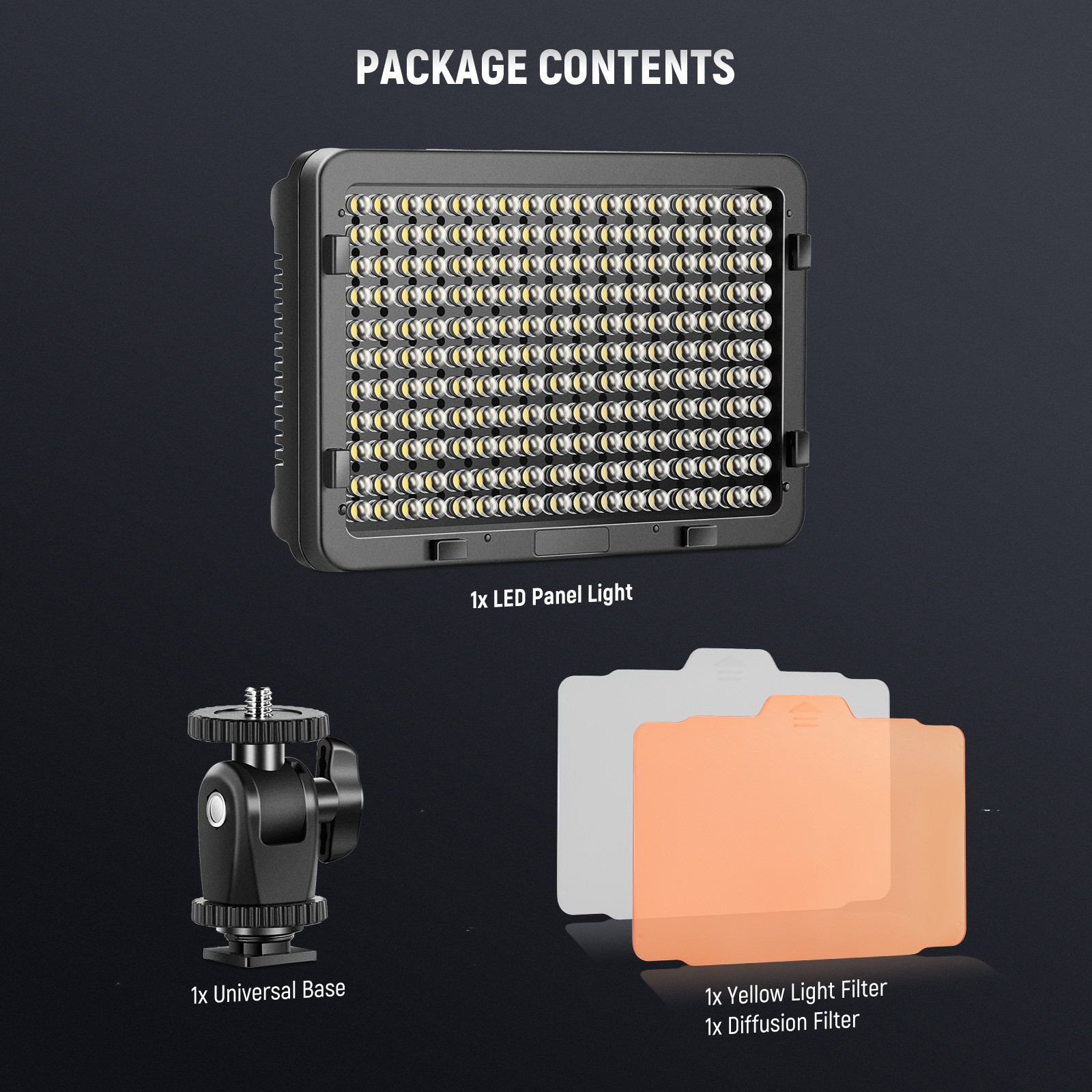 Neewer 176 LED Dimmable Video Light 5600K with 14 Thread for DSLR Cameras