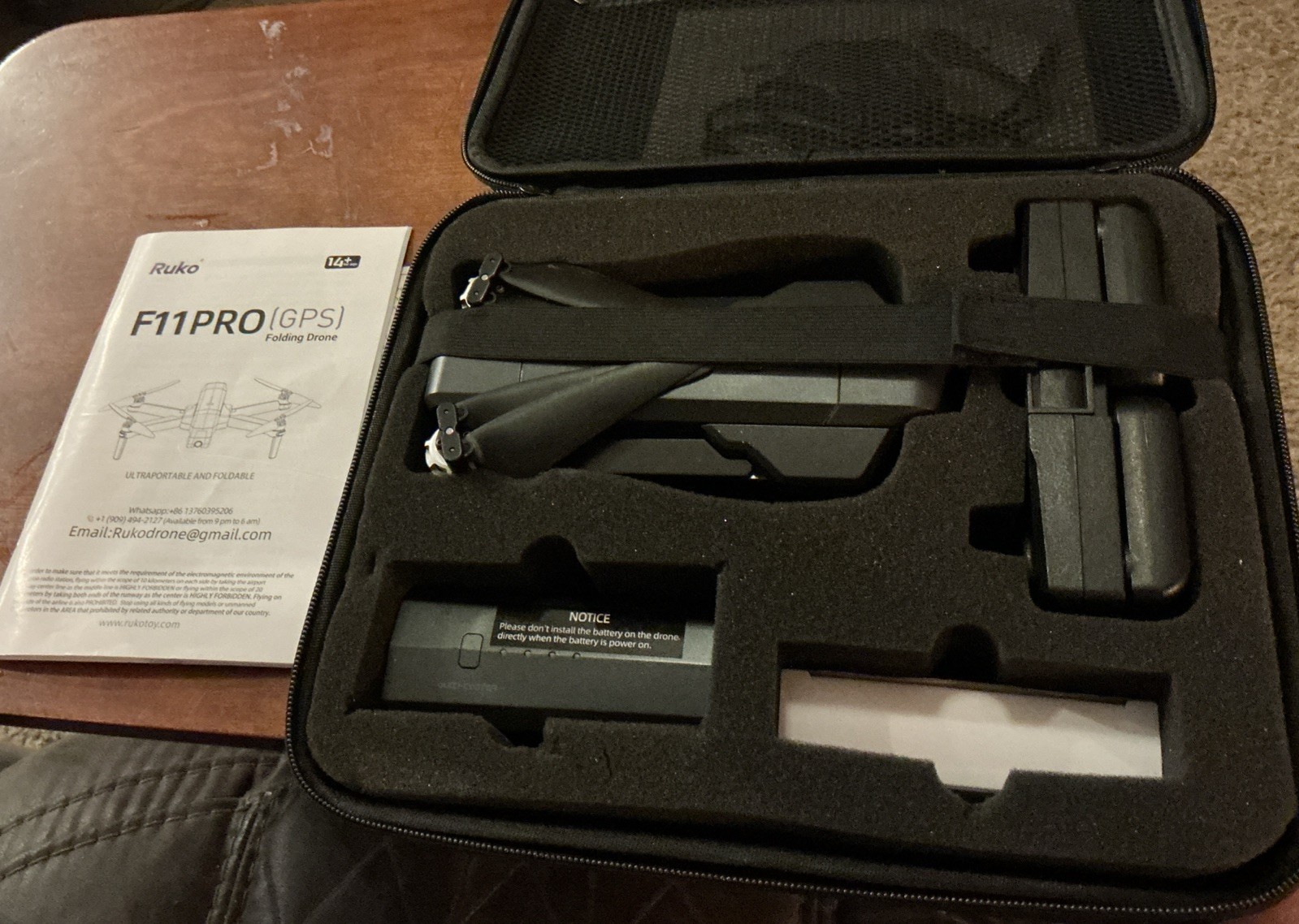 RUKO F11PRO GPS Foldable, Ultraportable Drone With ALL Extras, Parts. Flown Once