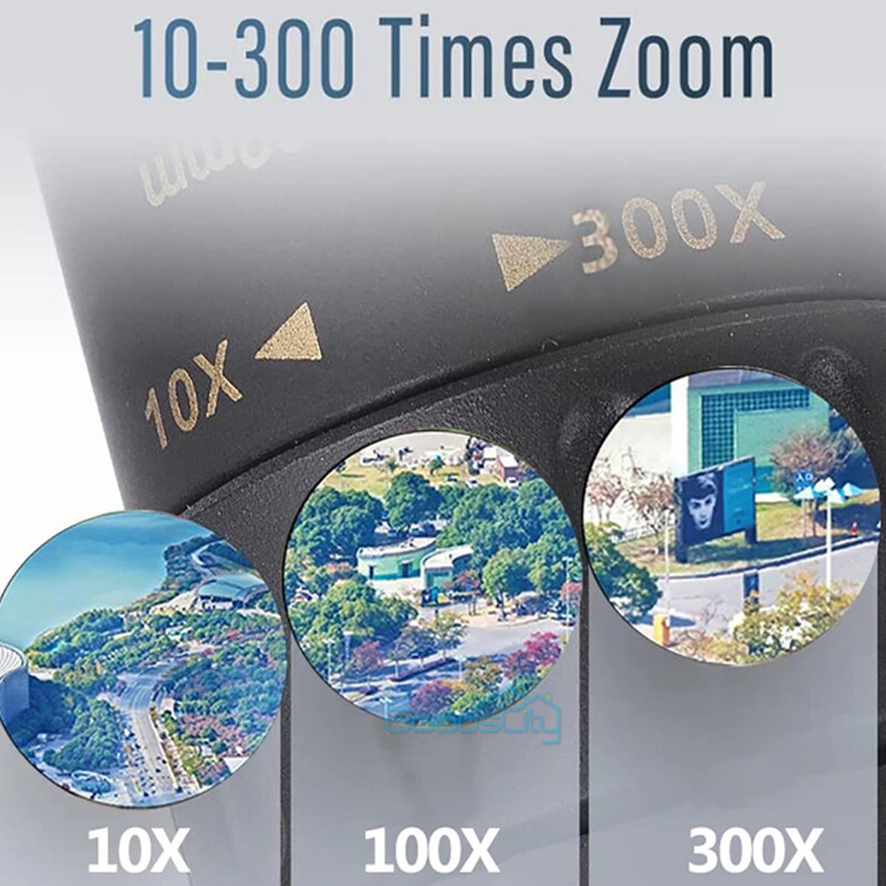 Day/Night Military 10-300X40mm Zoom HD Monocular Phone Telescope w/Tripod + Clip