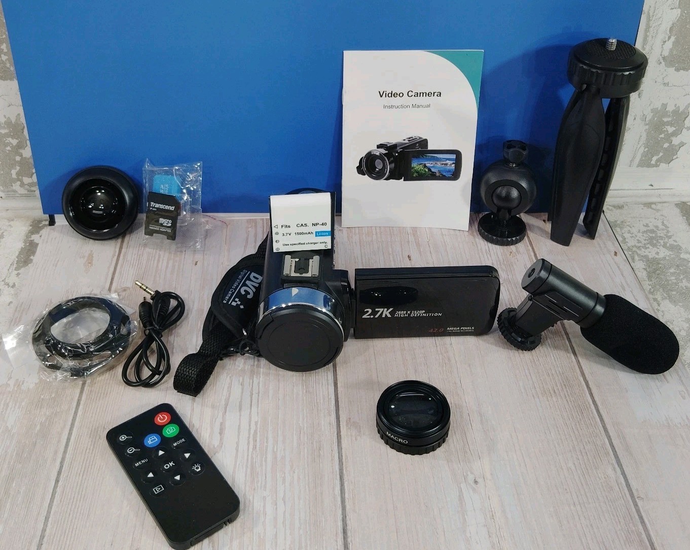 Digital Life Black 2.7K 2688X1520p High Definition Digital Zoom Camcorder