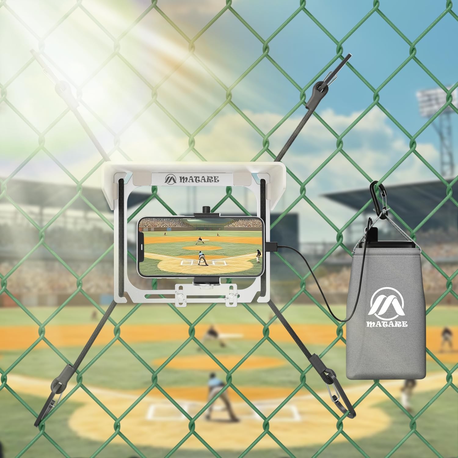 Cell Fence Mount with Shade, Game Recording Mounting Kit Works with Gamechang…
