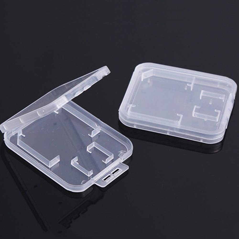 Clear Plastic Memory Card Case Compatible with SD SDHC SDXC Micro SD T-Flash Car