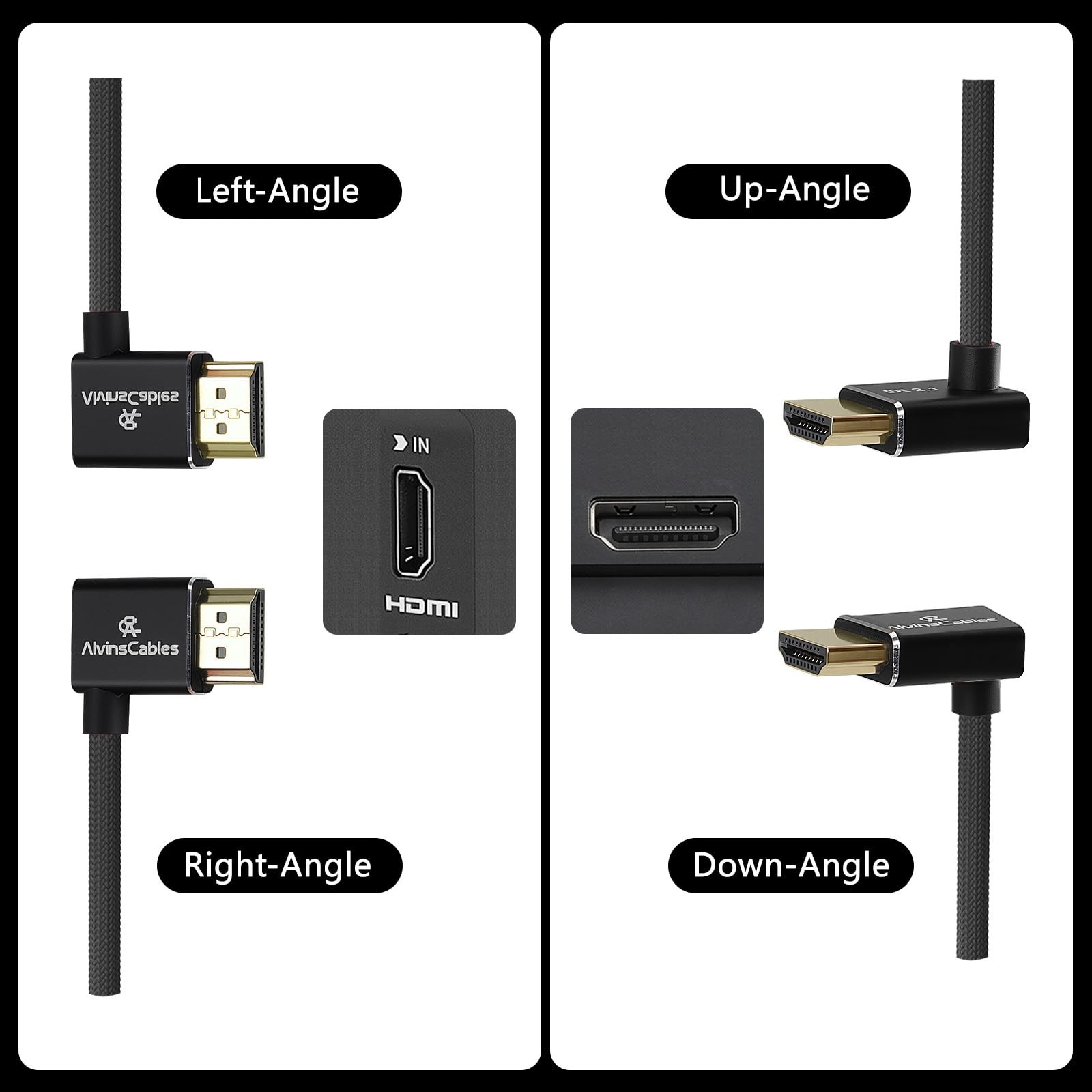 8K HDMI 2.1 Cable 8K@60Hz 48Gbps High-Speed for Atomos Ninja Sony Braided Coiled