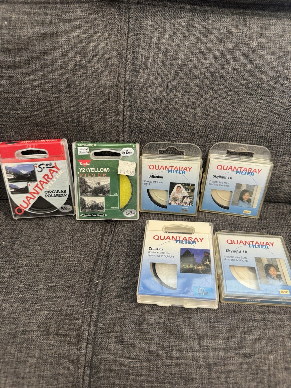 Lens Filter Lot Quantaray Cross Screen (241662212) 62mm + Others See Photos
