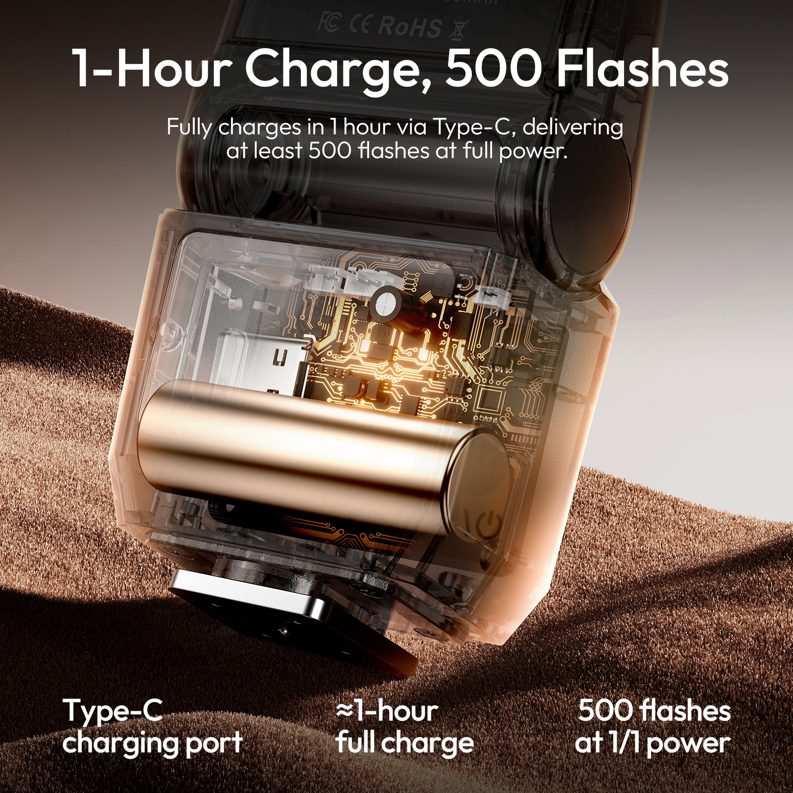 Ulanzi SL03 Spark Lite Camera Flash LED Fill Light 90° Adjustable